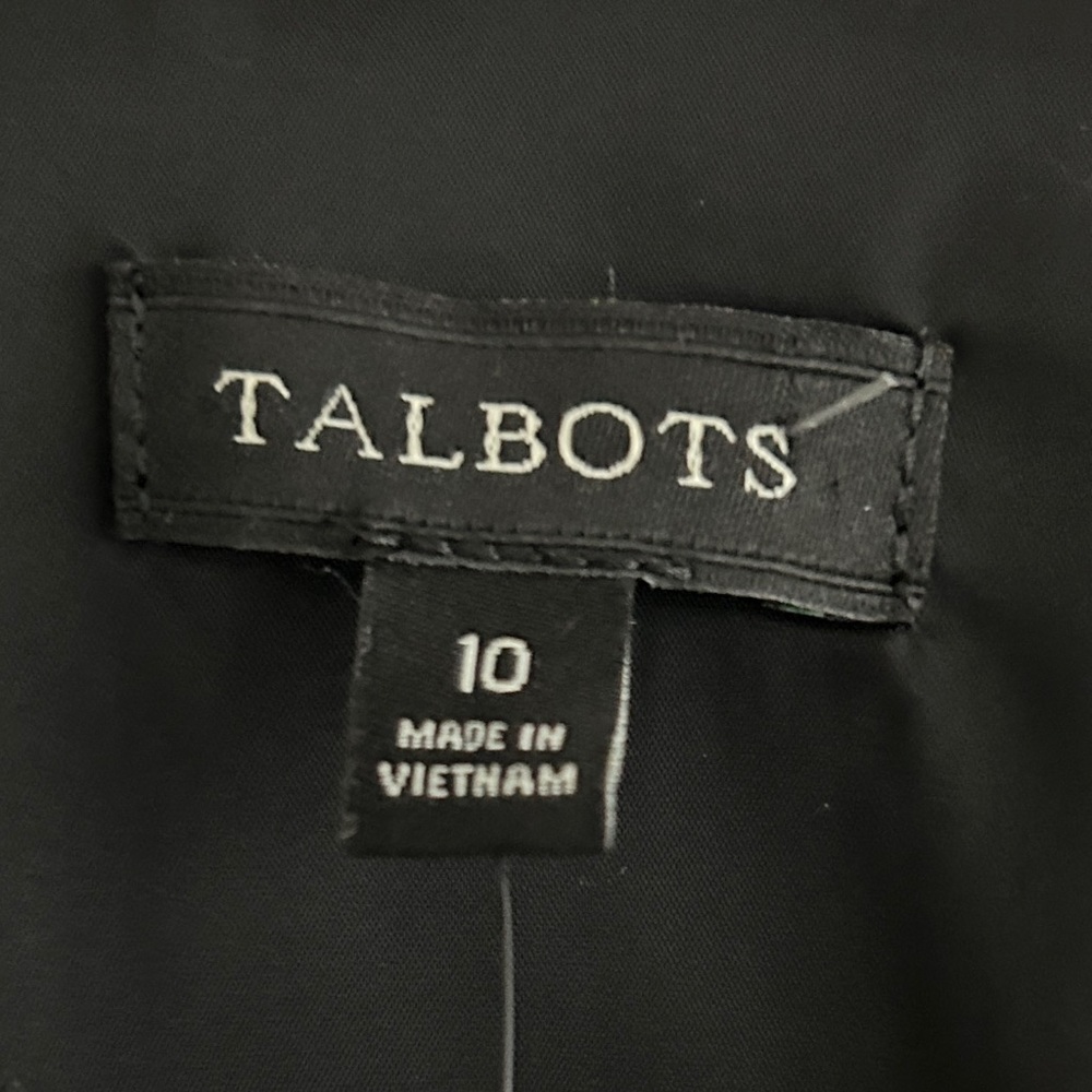 Talbots Black Sleeveless Ruffle Sheath Dress (10) - Picture 14 of 16